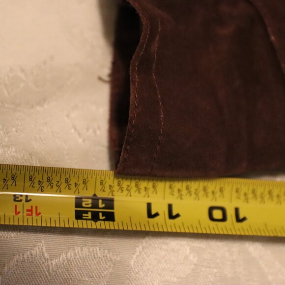 Fitted Suede Leather one button Charlotte Russe jacket Small 100% leather Brown - Picture 12 of 16